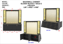Noire Back Wall Cabinet