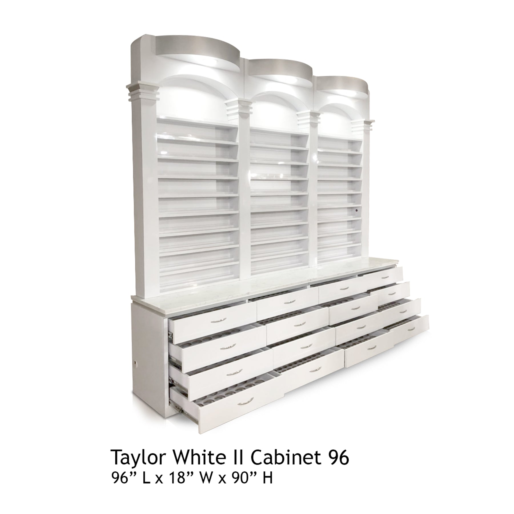 Taylor/ Bellagio White II Cabinet 96