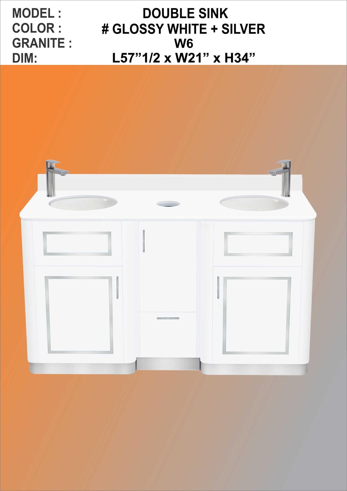 Double Sink  White