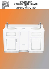 Double Sink  White