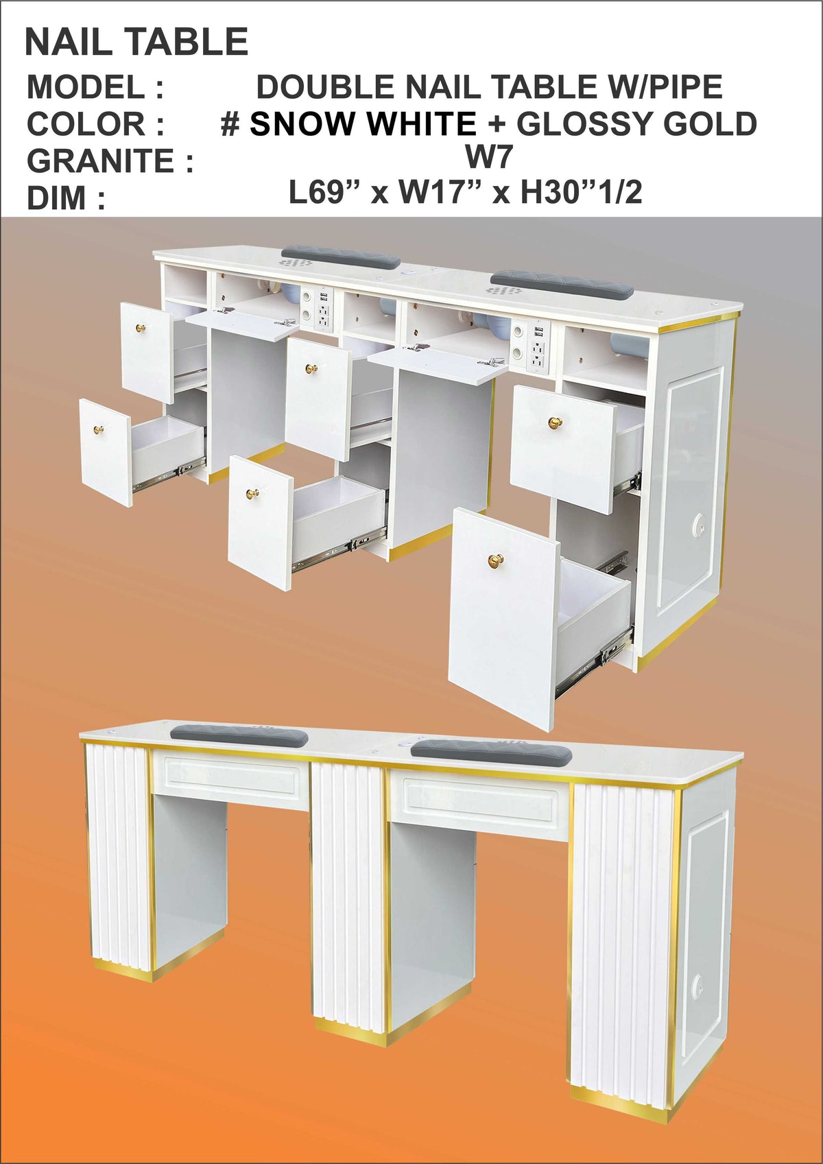 Venice Double Table W/ Vent