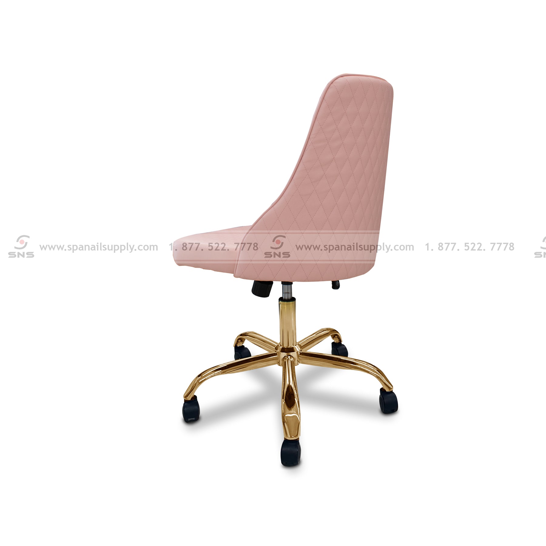 Erika Customer Chair Pink Italy Gold Base  - Inventory