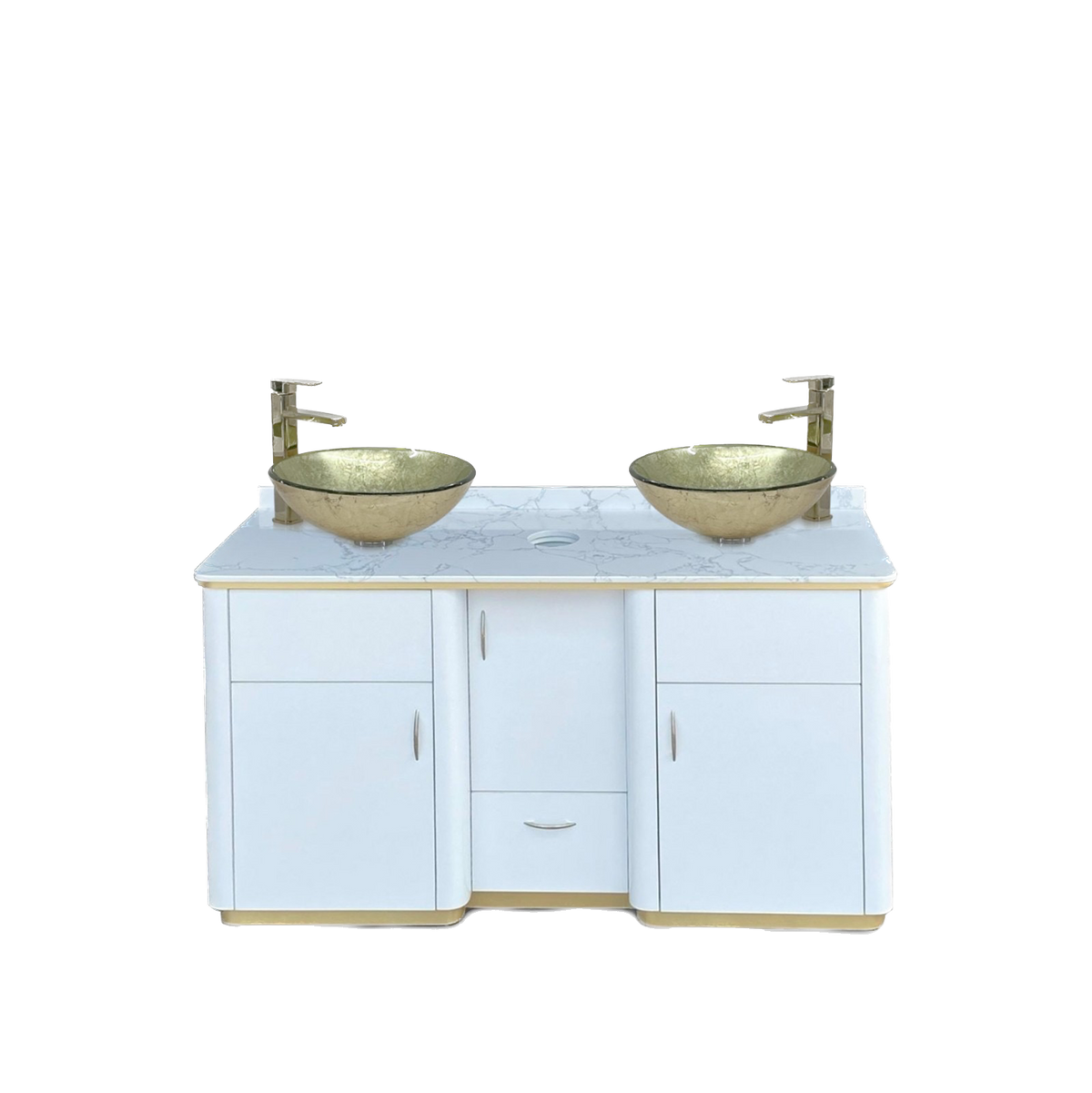 Kelly Gold Double Sink 7ft 84 inch
