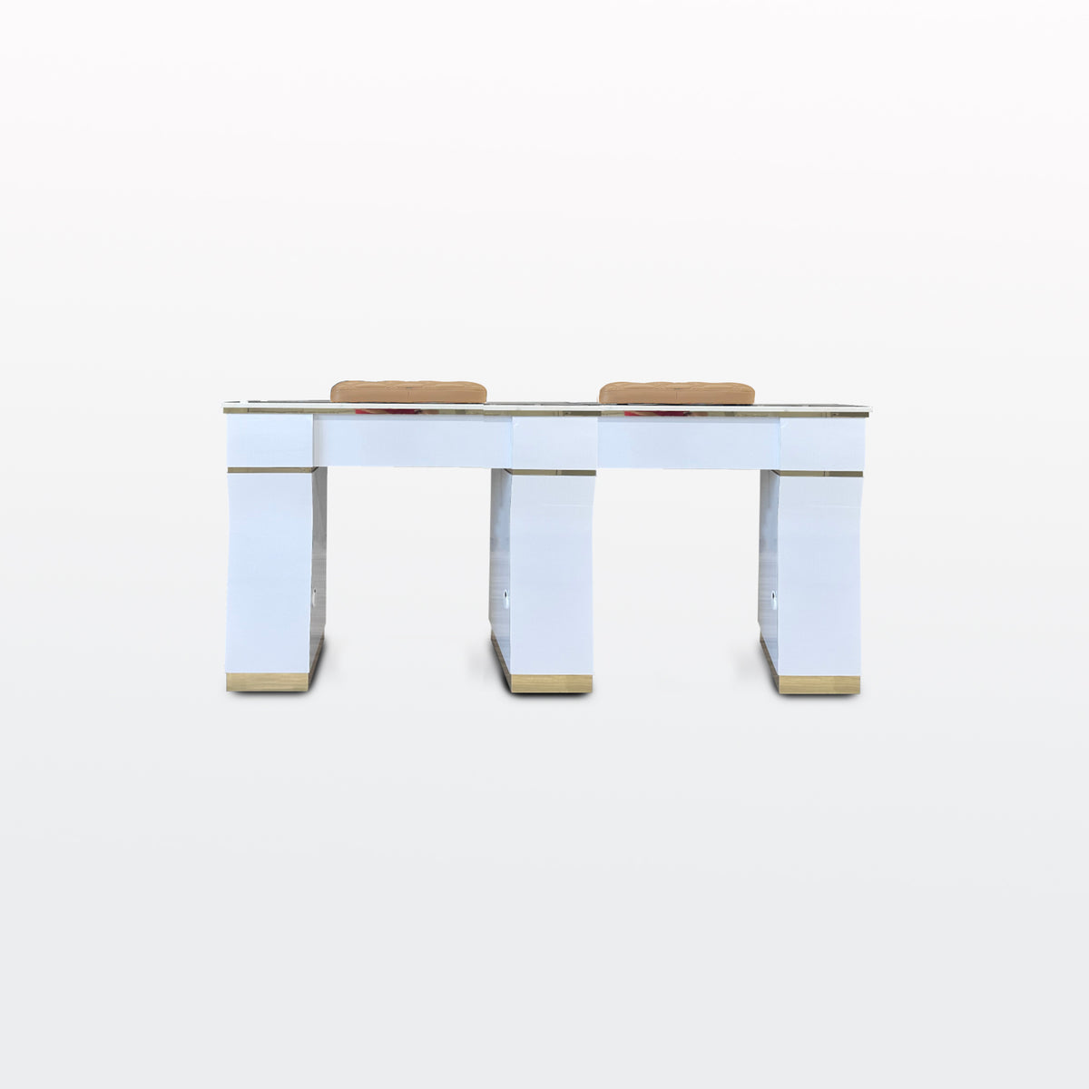 Kelly Double 70 Table - White/Gold