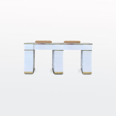 Kelly Double 70 Table - White/Gold