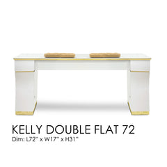 Kelly Double Flat 72 - White/Gold