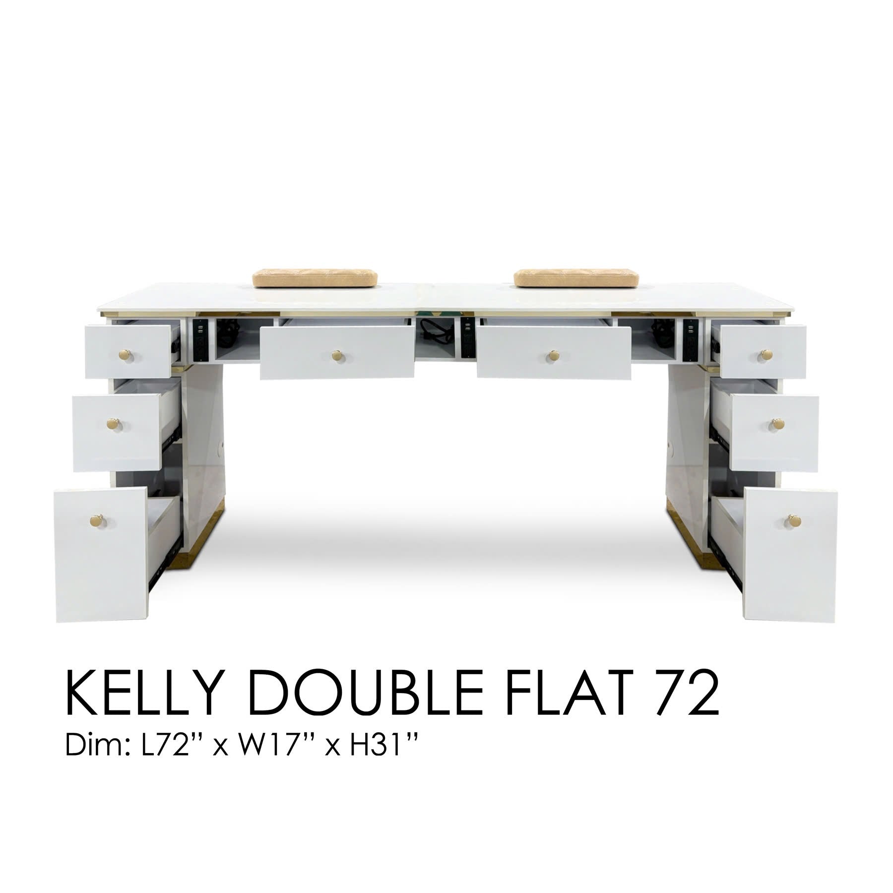 Kelly Double Flat 72 - White/Gold