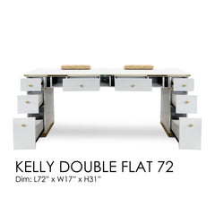 Kelly Double Flat 72 - White/Gold