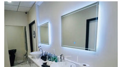 Double sink mirror led