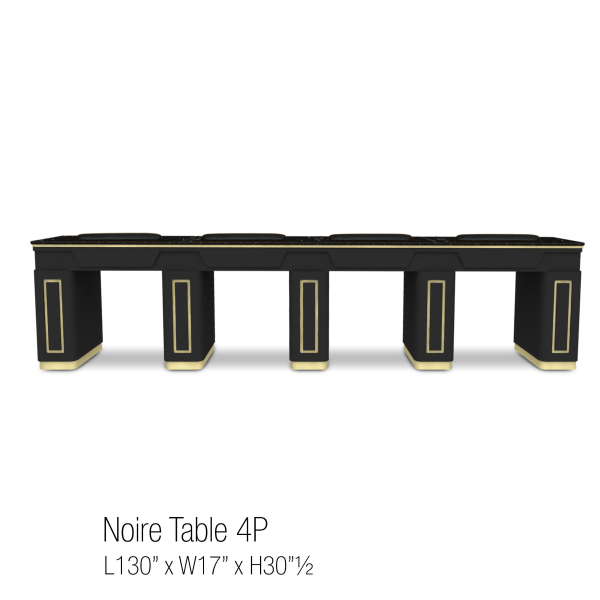 Noire nail table 4 persons