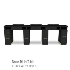 Noire Triple nail table