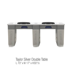 Taylor 3 Double Table 70 - Silver