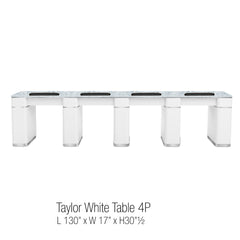 Taylor White Table w Vent Pipe 4 persons