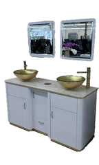 Kelly Gold Double Sink 7ft 84 inch