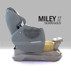 Premium - Miley II Pedicure Chairs Silver/Gold