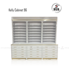 Kelly Cabinet 96 - White/Gold -TT