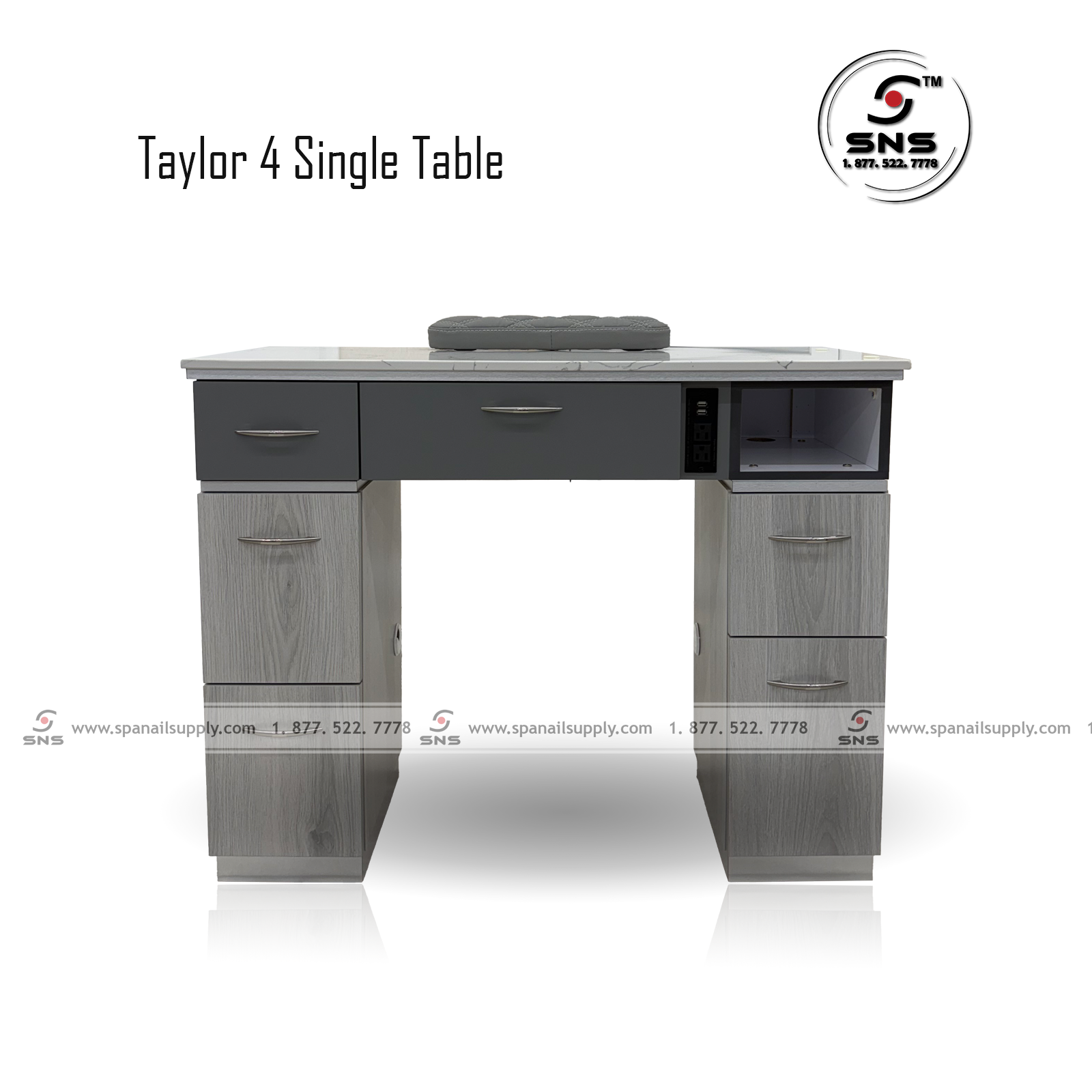 Taylor 4 Single Table - Silver