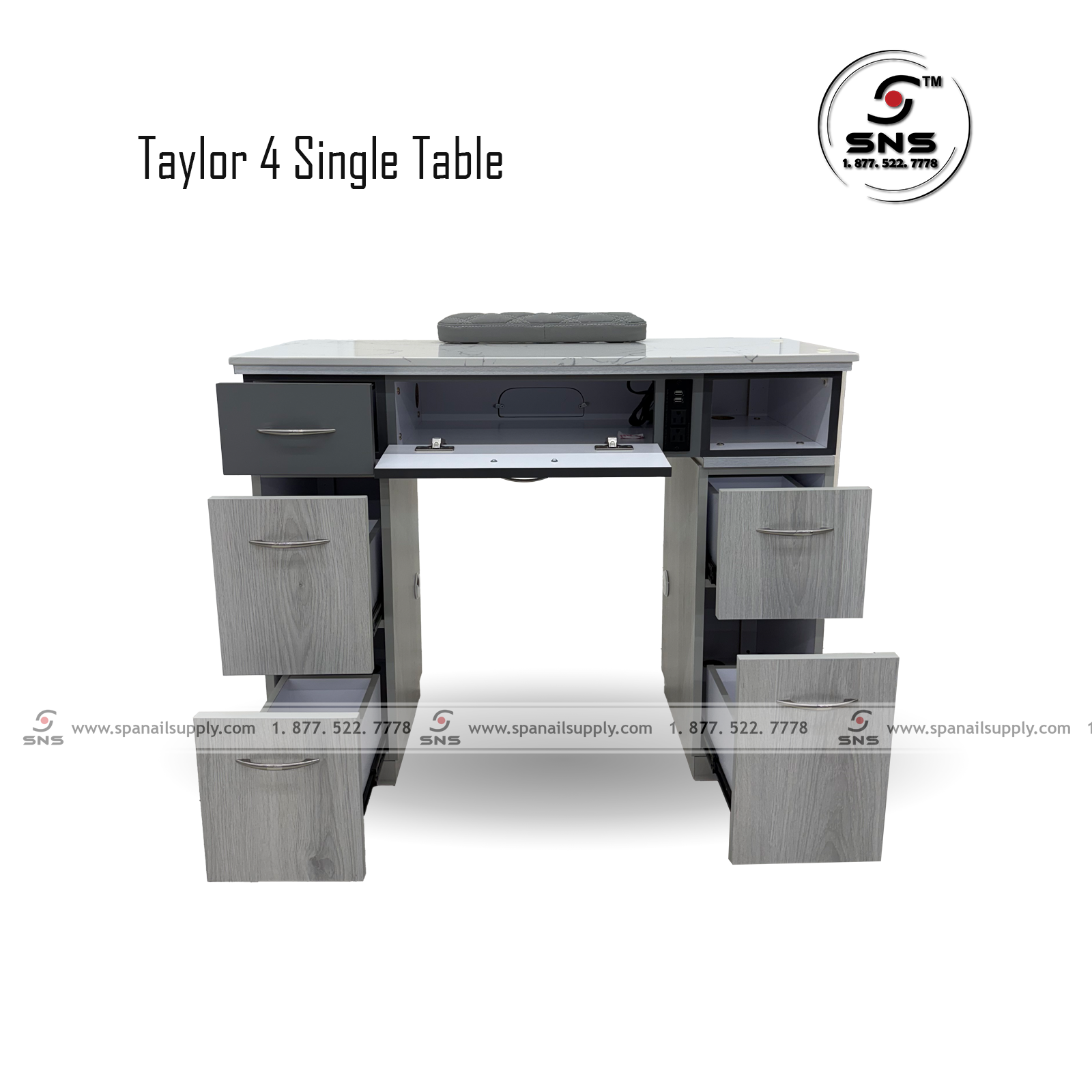 Taylor 4 Single Table - Silver