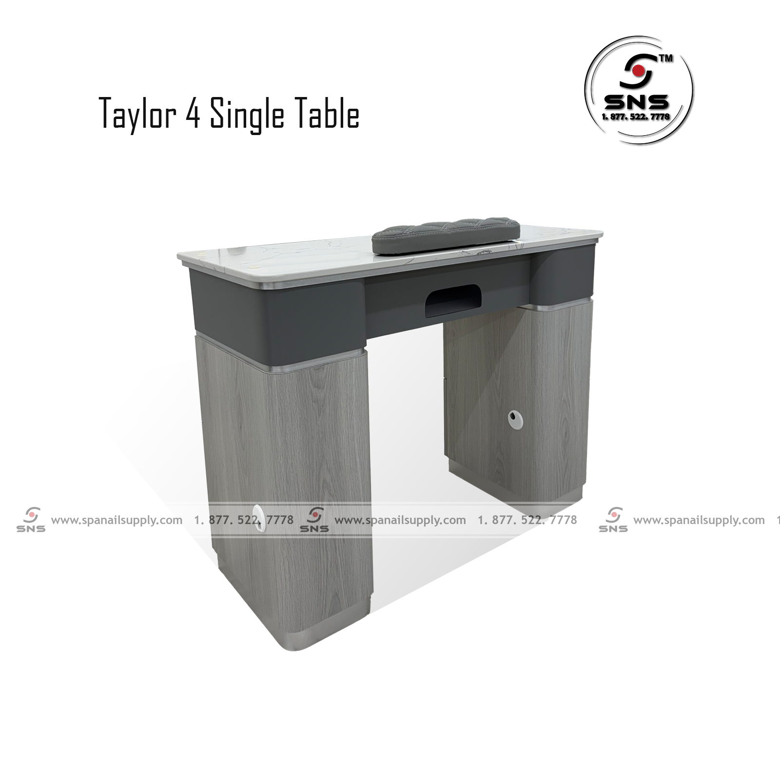 Taylor 4 Single Table - Silver