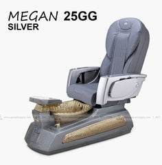 Megan 25 Silver Pedicure Chairs