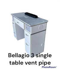 Bellagio 4 Single Table White Vent pipe - TT