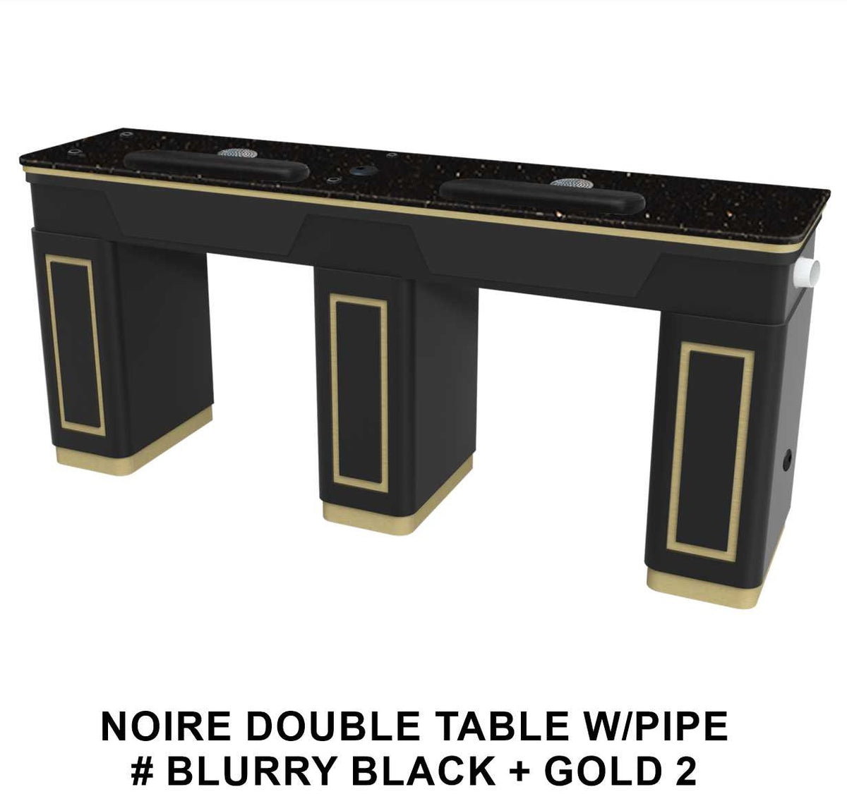 Noire double nail table vent